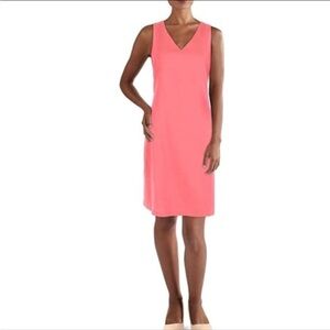 Ralph Lauren Women’s Sleeveless Shift Dress Pink Career Pockets Party Size 4